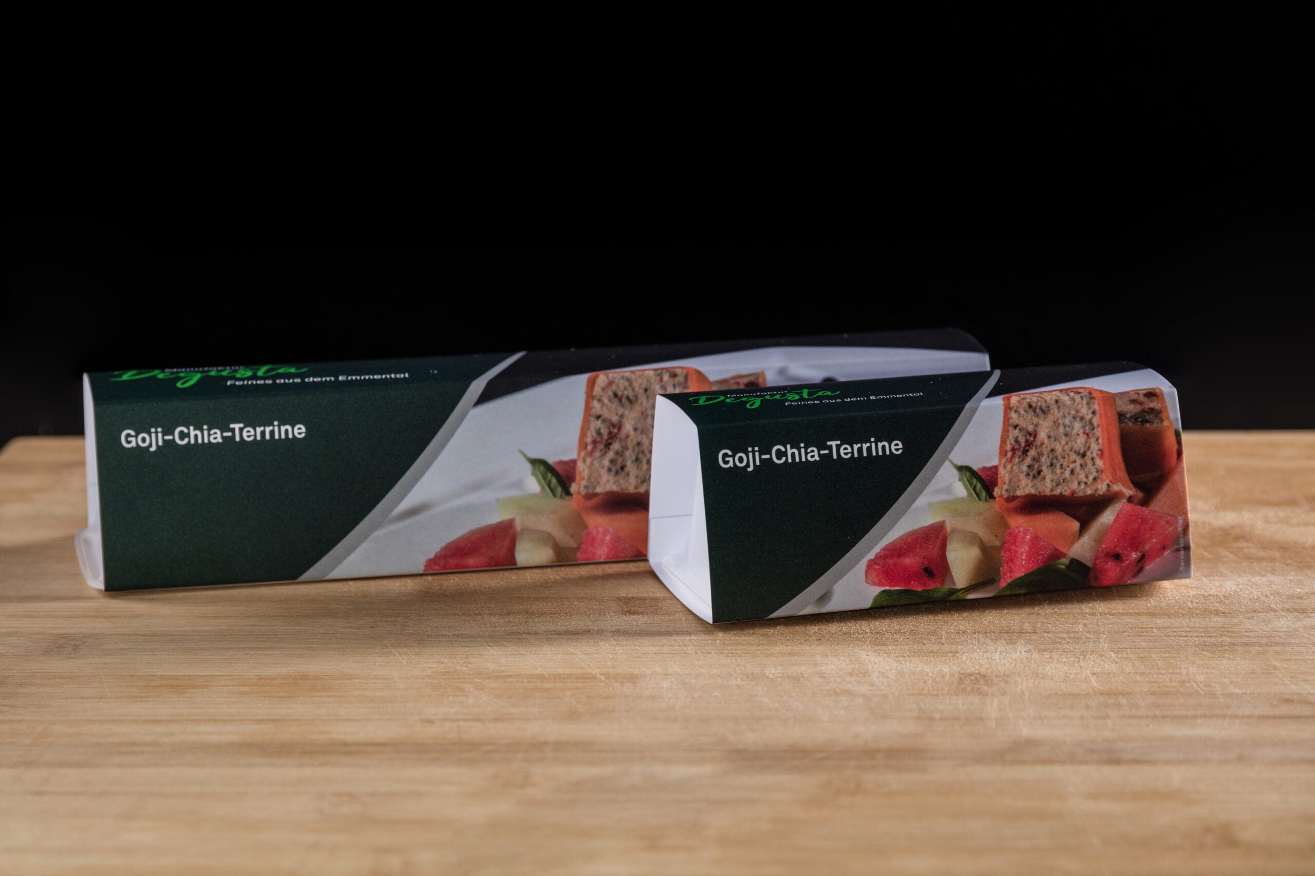 Goji Chia Terrine von Degusta Manufaktur in der Verkaufsverpackung