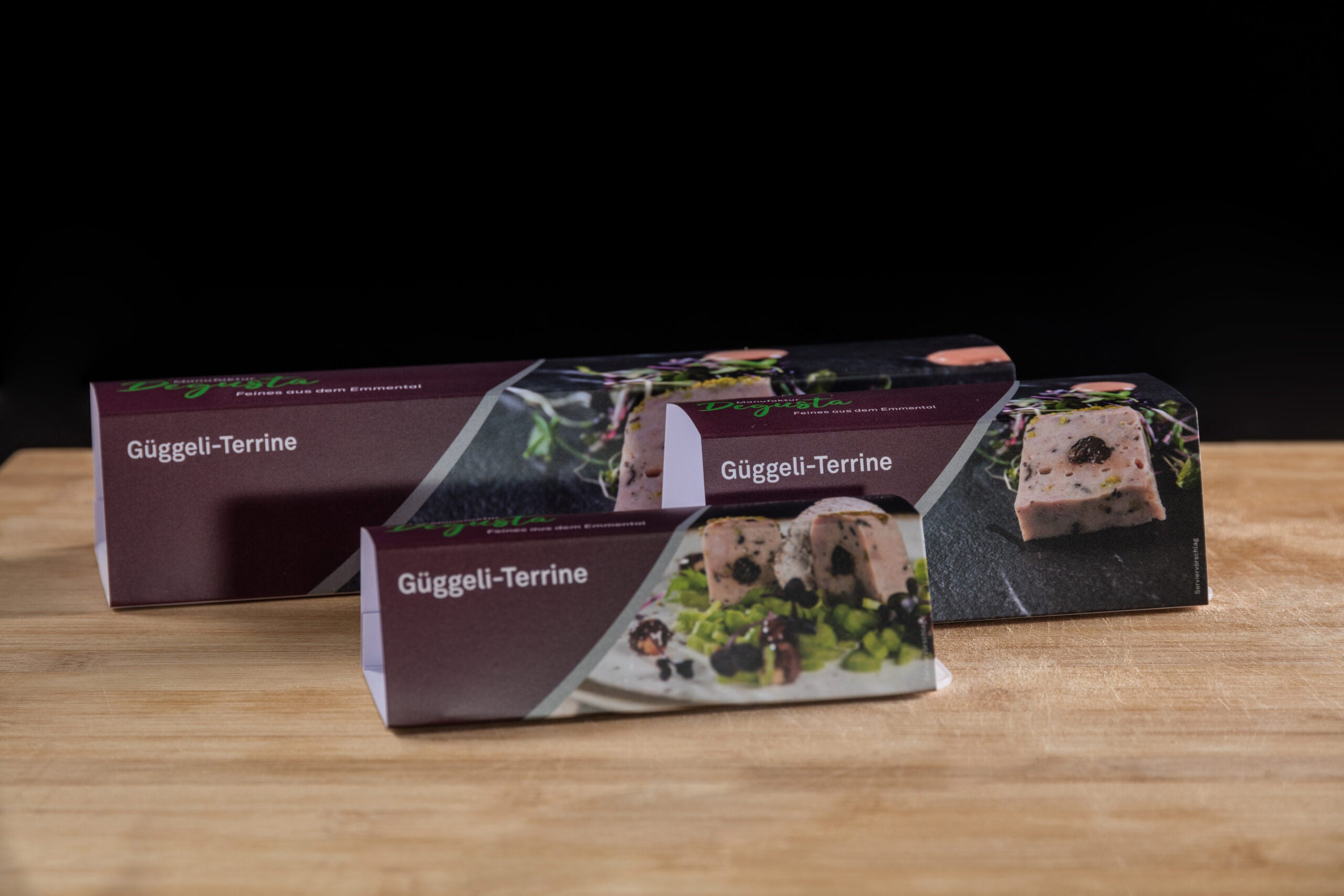 Güggeli Terrine von Degusta Manufaktur in der Verkaufsverpackung