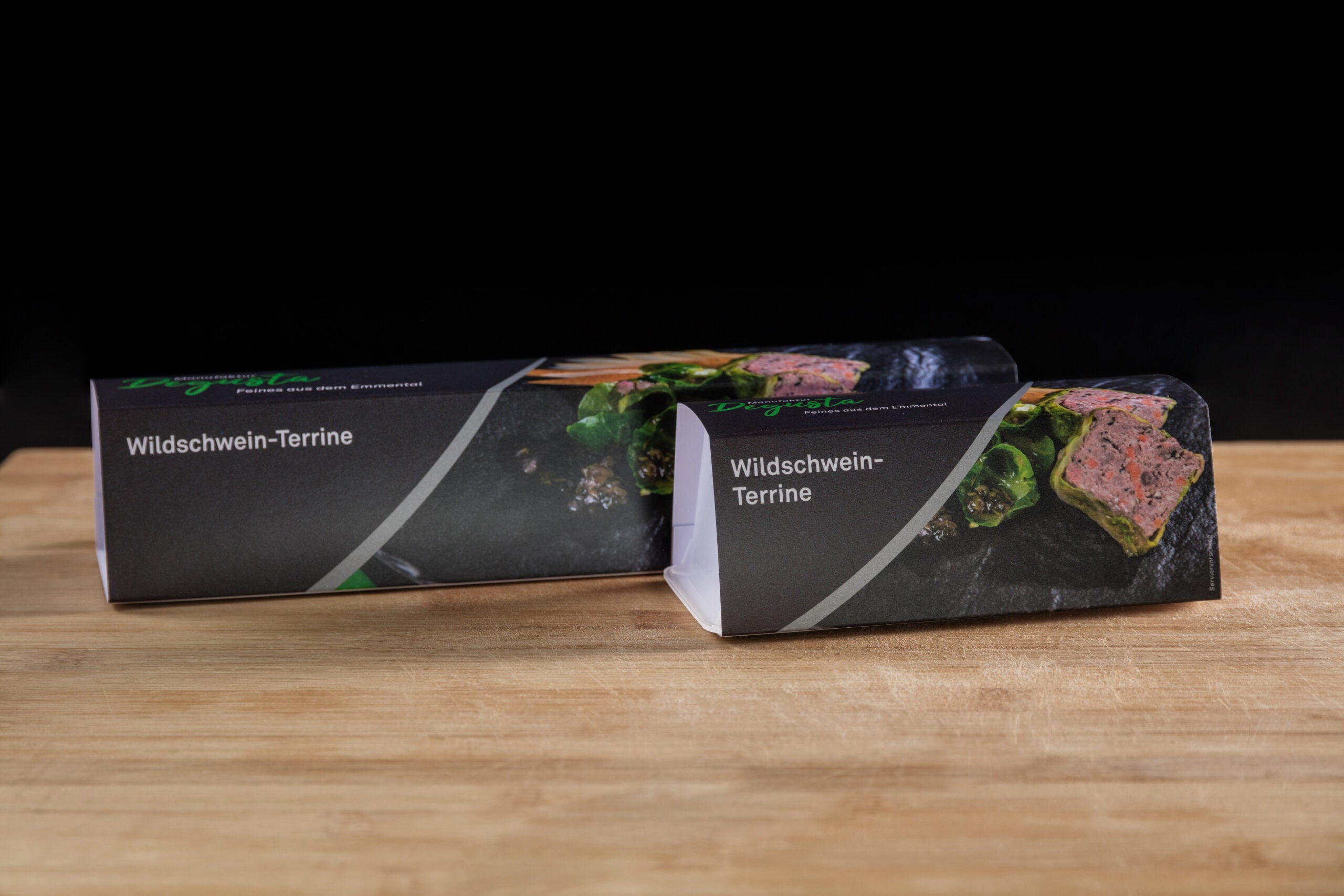 Wildschwein Terrine im Wirsingmantel und Kürbis von Degusta Manufaktur in der Verkaufsverpackung