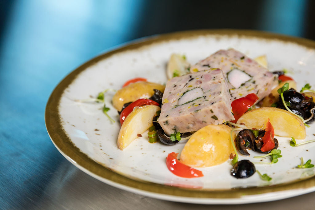 Kaninchen Terrine von Degusta Manufaktur, Serviervorschlag