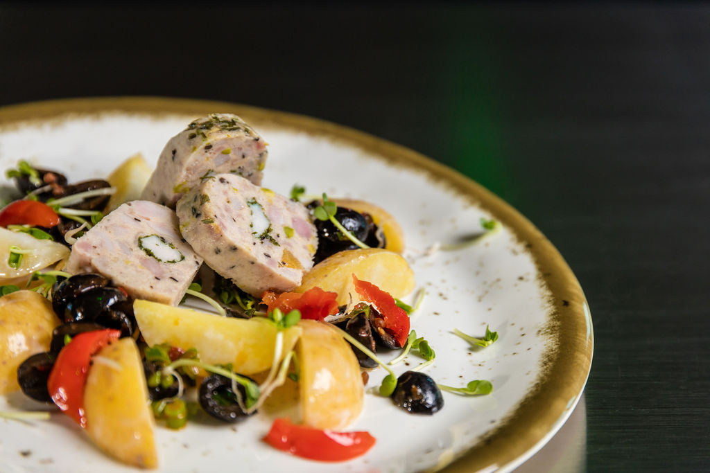 Kaninchen Terrine von Degusta Manufaktur, Serviervorschlag