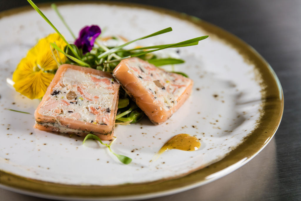 Murten Fisch Terrine Tiefkühlprodukt von Degusta Manufaktur, Serviervorschlag
