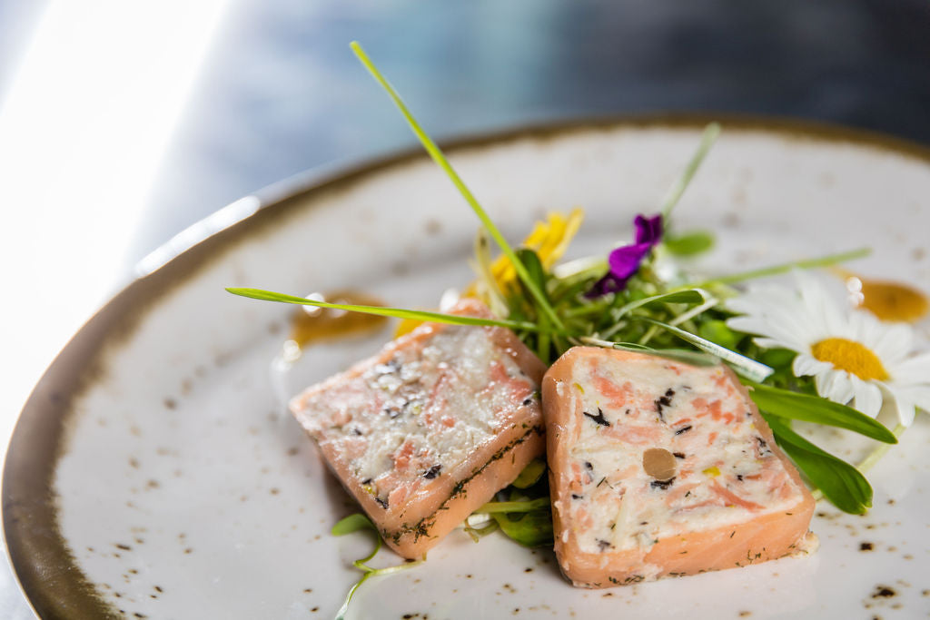 Murten Fisch Terrine Tiefkühlprodukt von Degusta Manufaktur, Serviervorschlag