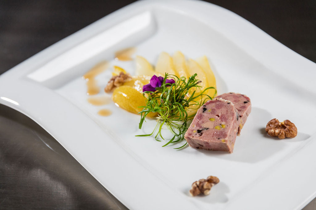 Reh Terrine mit Gänseleberschaum von Degusta Manufaktur, Serviervorschlag
