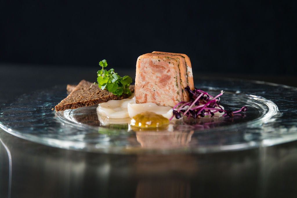 Lachs Terrine Tiefkühlprodukt von Degusta Manufaktur, Serviervorschlag